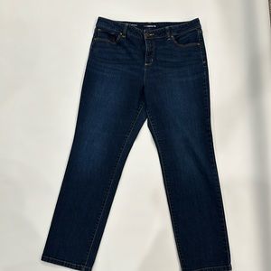 Liz Claiborne Girlfriend Straight Leg Mid Rise Jeans - size 14